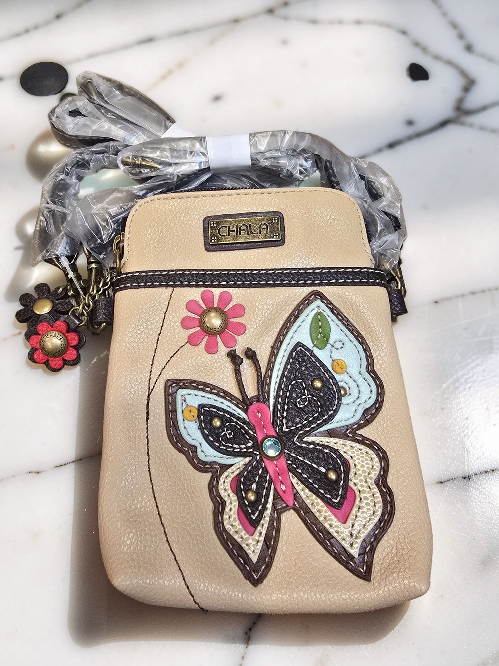 Chala Butterfly Cell Phone Crossbody Purse NWT